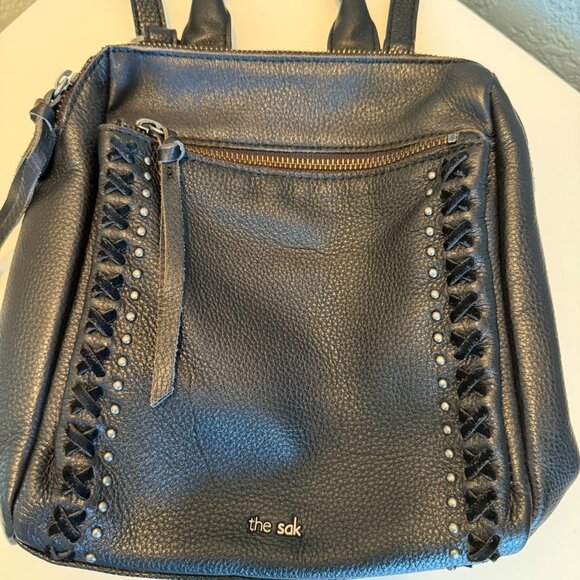 The Sak Loyola Mini Convertible Genuine Leather Backpack Purse, Black, $30 - Picture 3 of 9